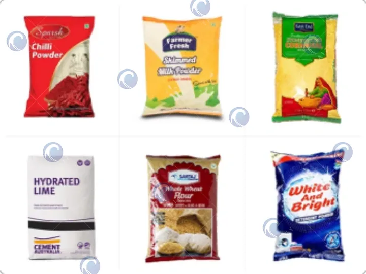 application of detergent powder filling packing machine