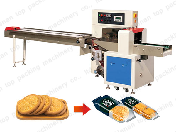 Machine d'emballage de biscuits d'oreiller