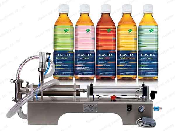 Máquina llenadora de líquidos semiautomática