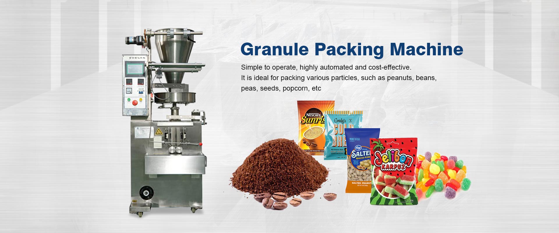 Vertical granule packing machine