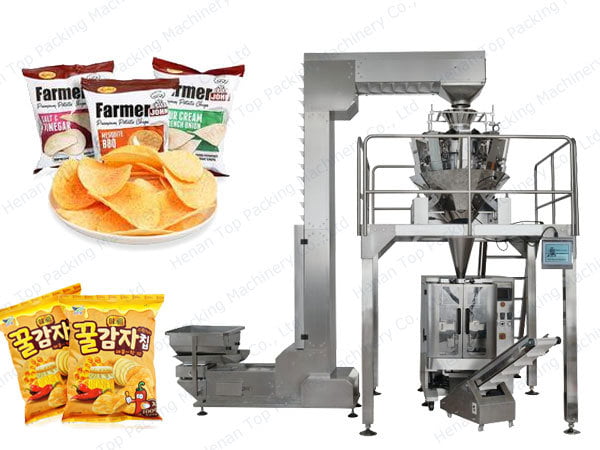 Vertical multi-head weigher granule packing machine