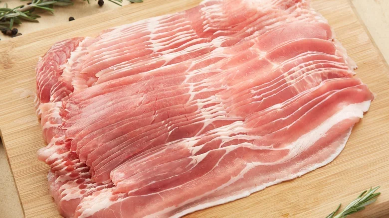 embalagem de tábua de bacon