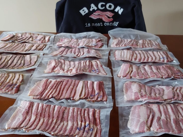 vacuum packed bacon