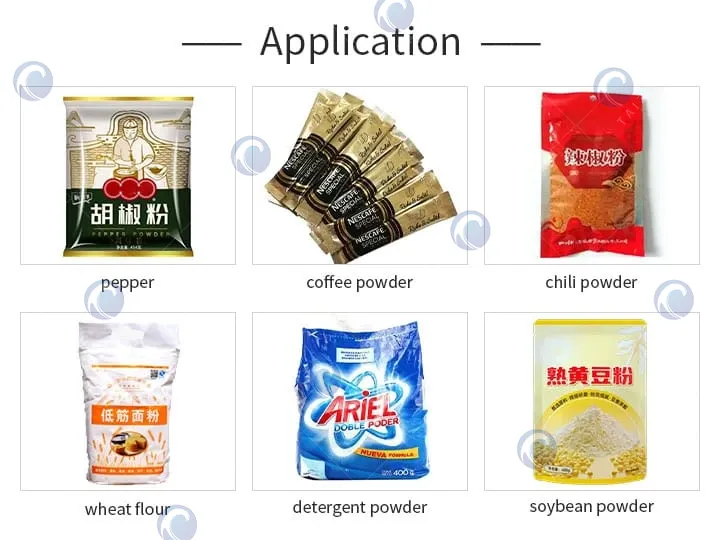 application of powder packing machine