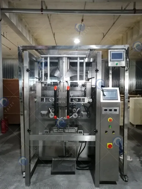 Affichage de la machine d'emballage de poudre à col