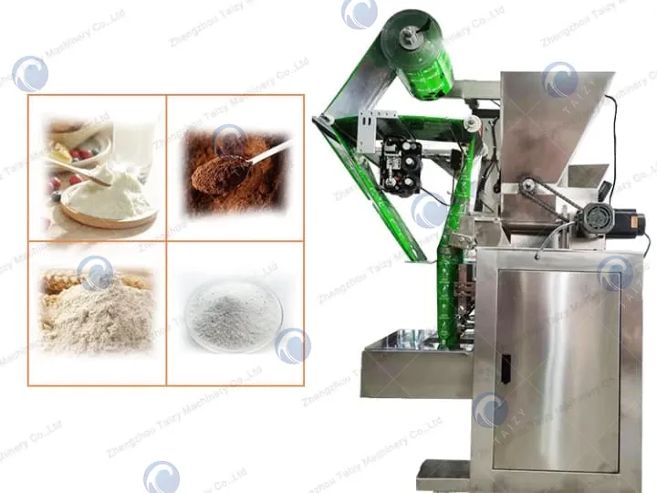 Machine d'emballage de poudre à poussée plate