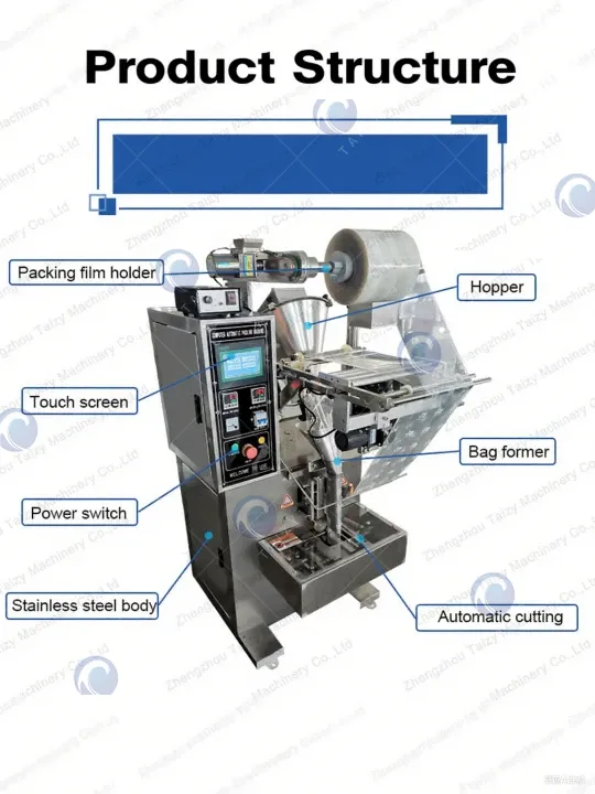 Máquina automática de envasado de pimienta molida 3 Estructura de la máquina envasadora de pimienta molida