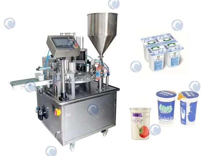 máquina de enchimento de copos de iogurte
