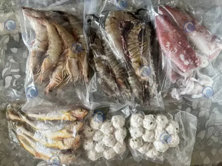 vacuum-packed seafood