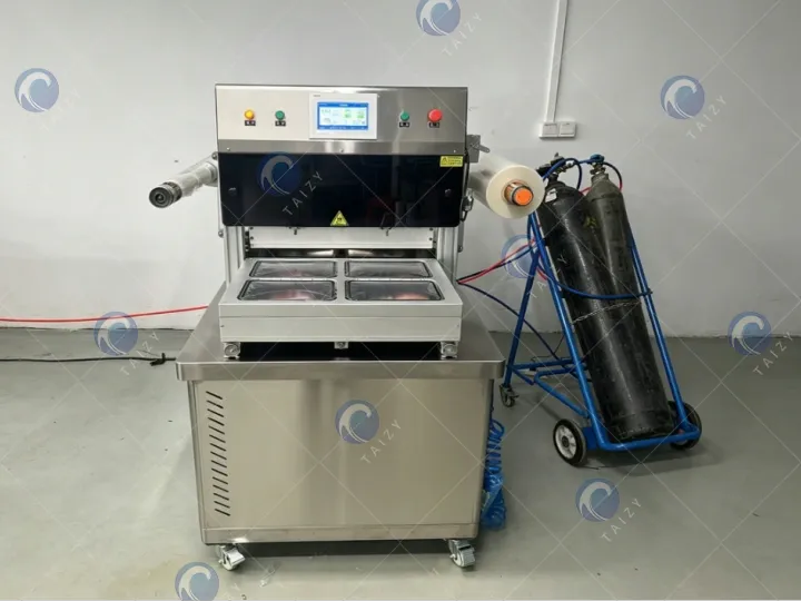 Máquina de embalagem de bandeja MAP